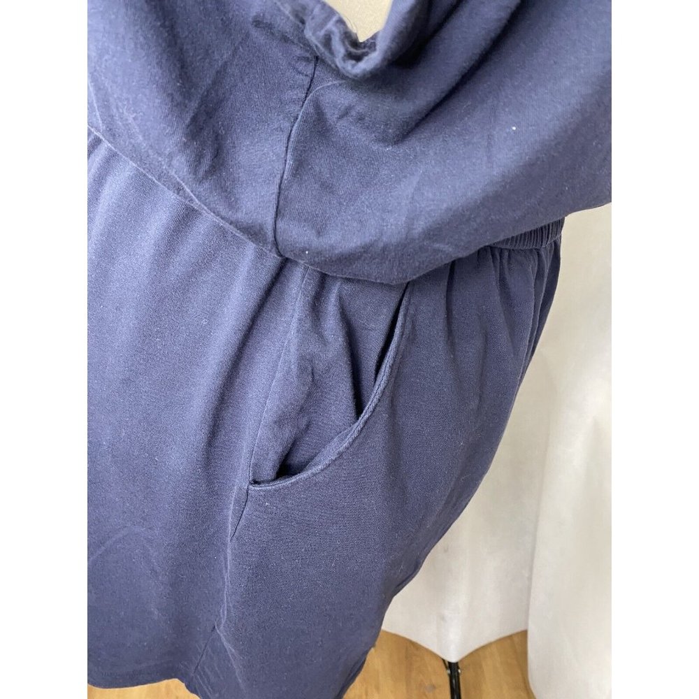 Calvin Klein Womens Casual Shirt Dress Navy Blue Spell Out Knee Length Size XXL - Picture 7 of 13